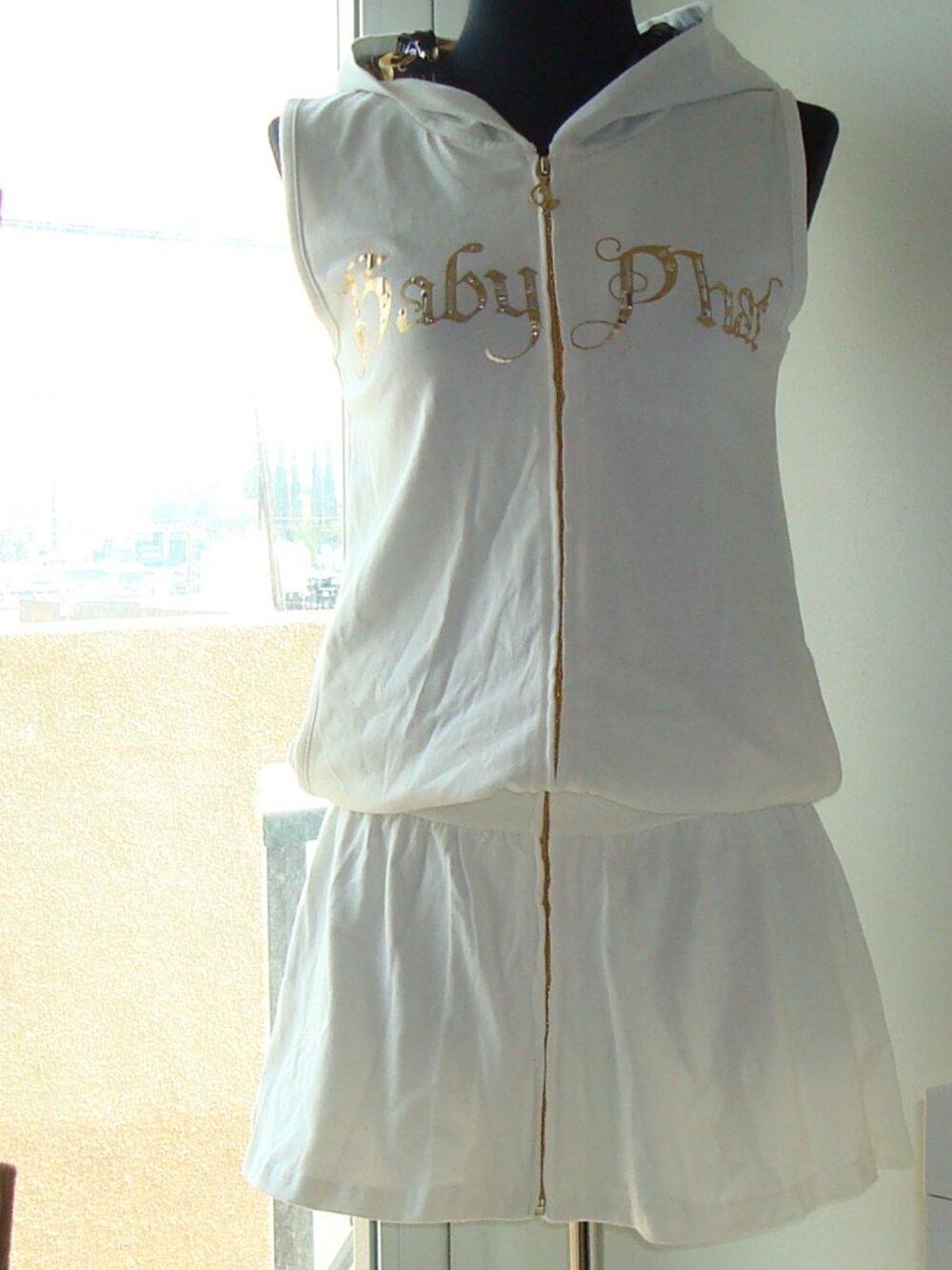 baby phat long zip hoodie